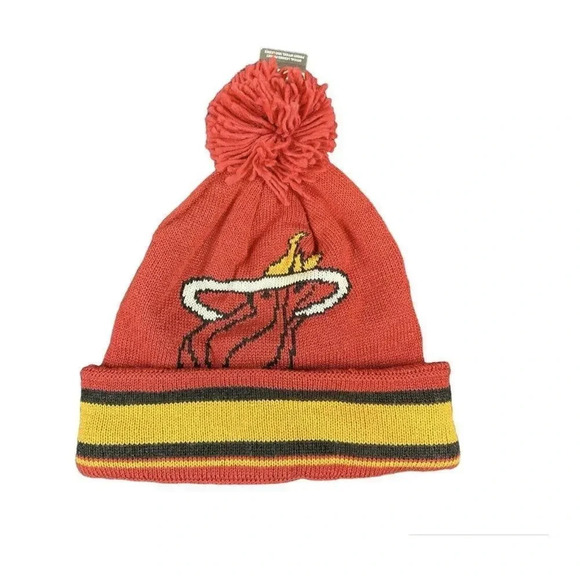 MIAMI HEAT NBA ADIDAS MULTI TEAM COLORS POM CUFFED SPORTS KNIT BEANIE OSFM NWT - Picture 1 of 15